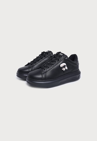 Baskets basses Karl Lagerfeld en noir : devant