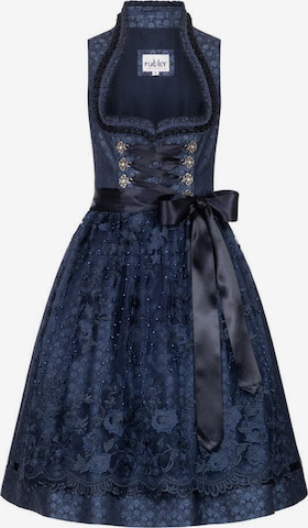 Trachtenhof Nübler Dirndl 'Dirndl midi Coro' in Blau: Vorderseite