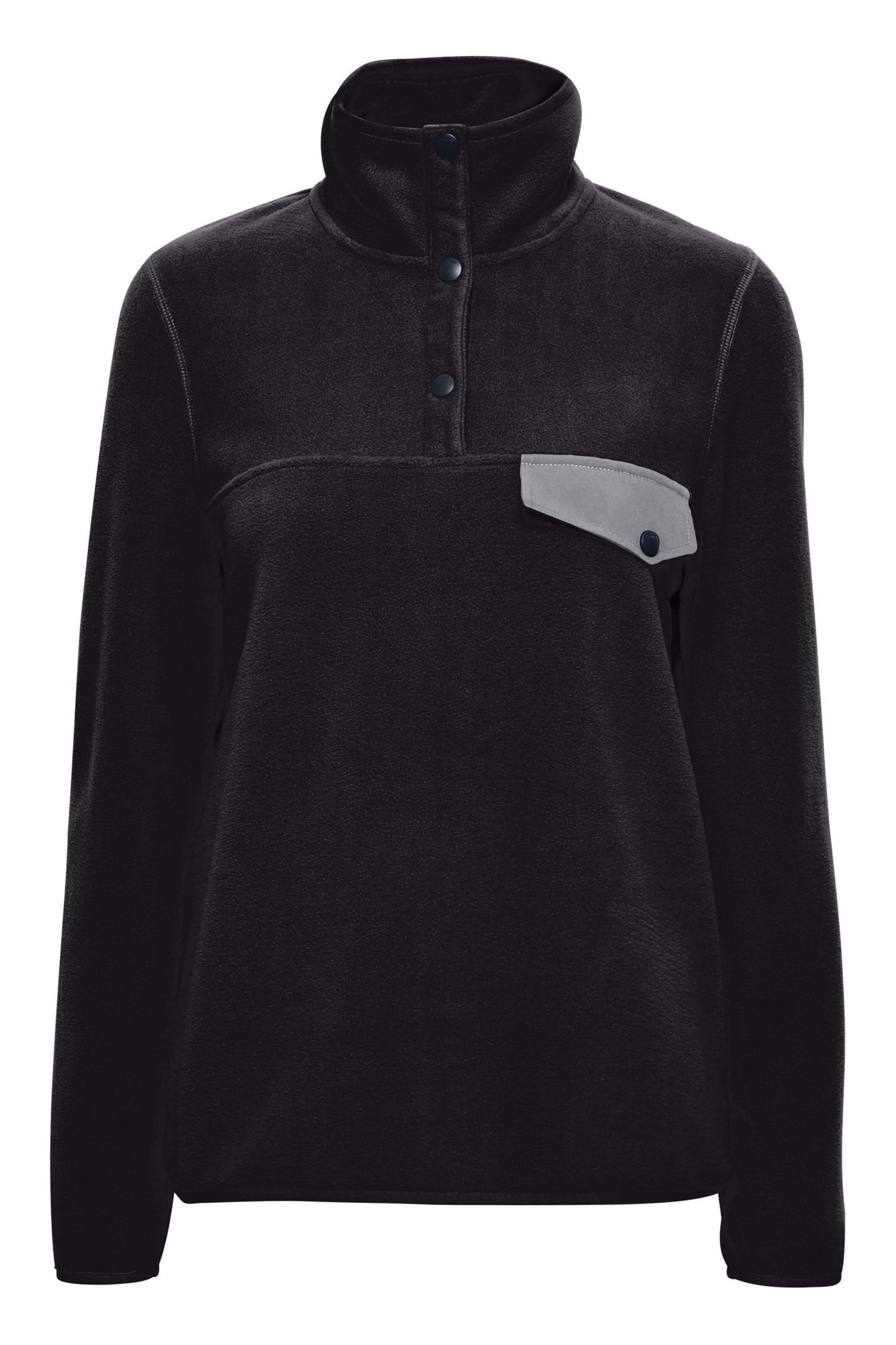 Oxmo - Chaqueta polar en negro: frente