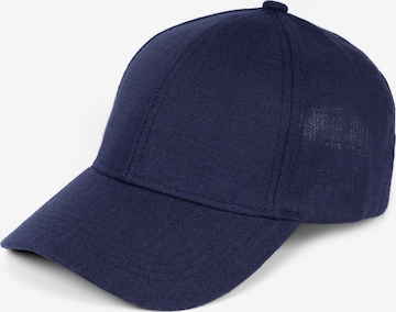 styleBREAKER Cap 'Leinen Baseball Cap' in Blue: front
