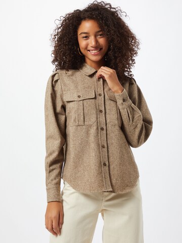 Gina Tricot Bluse 'Camille' in Braun: Vorderseite