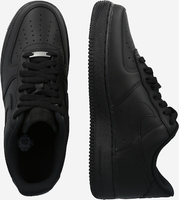 melns Nike Sportswear Zemie brīvā laika apavi 'AIR FORCE 1 07'