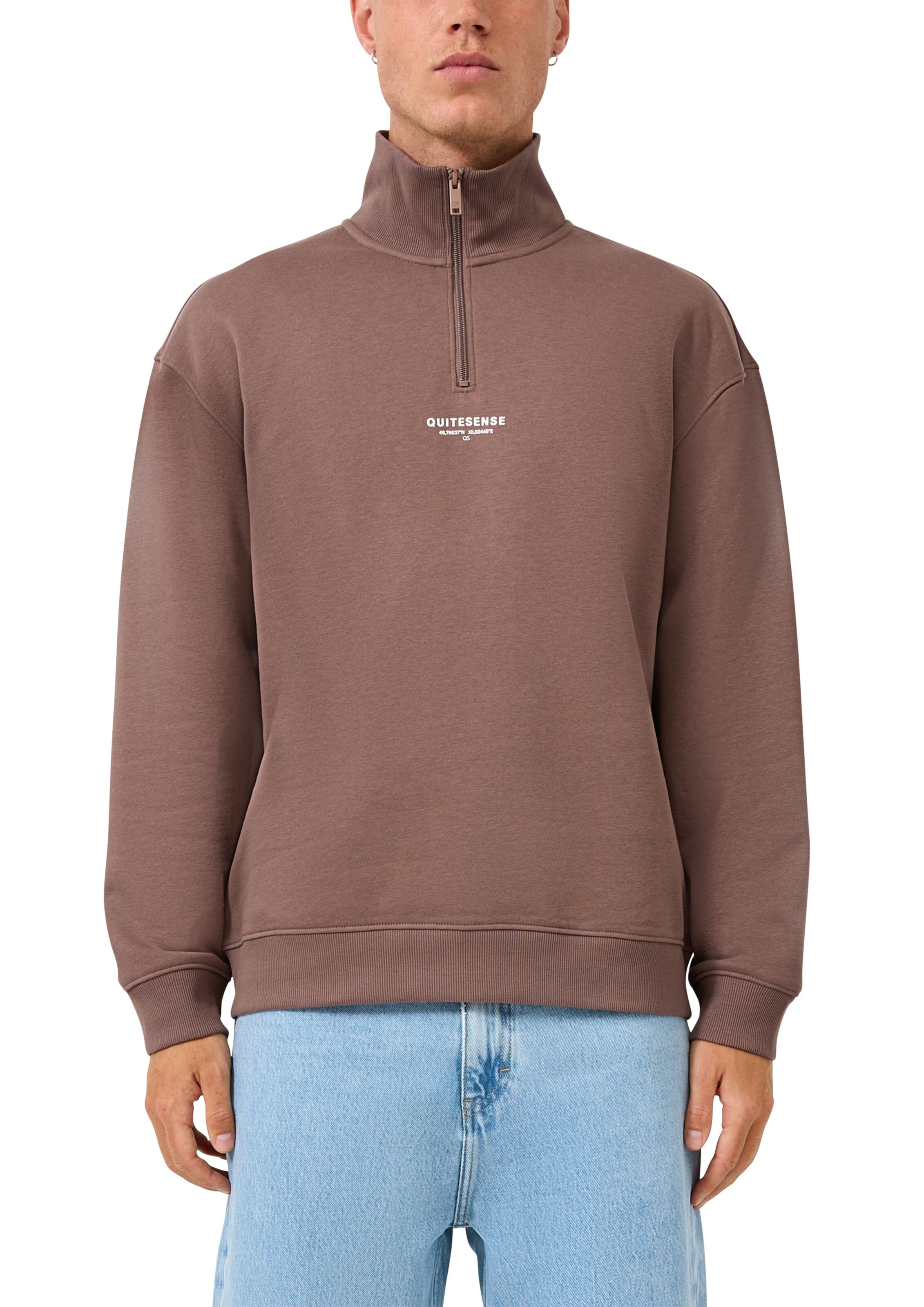 Sweat-shirt QS en marron