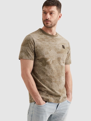 PME Legend - Camiseta 'T-shirt in soft jersey with allover print' en verde: frente