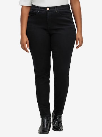 SHEEGOSkinny Traperice - crna boja: prednji dio