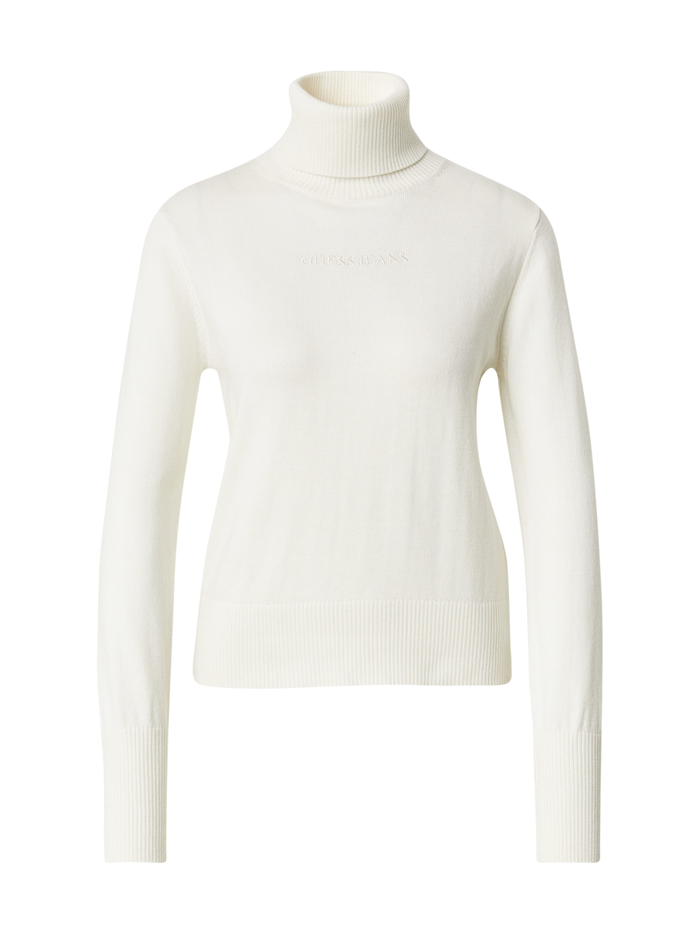 GUESS JEANS Sweter w kolorze biały: przód