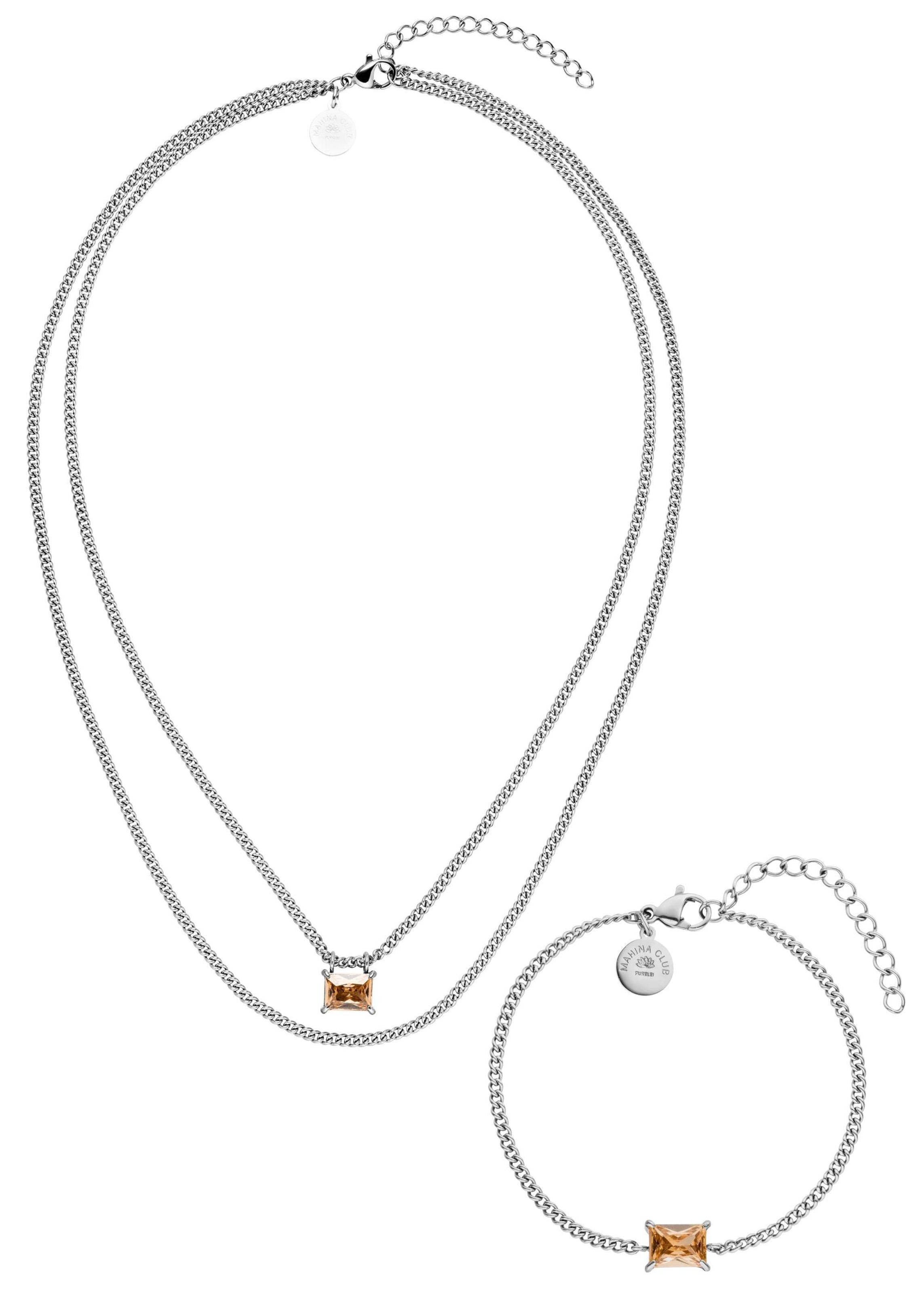 Parure de bijoux 'Radiant' PURELEI en argent : devant