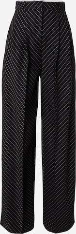 BOSS Black Regular Pleat-Front Pants 'Takua' in Black: front