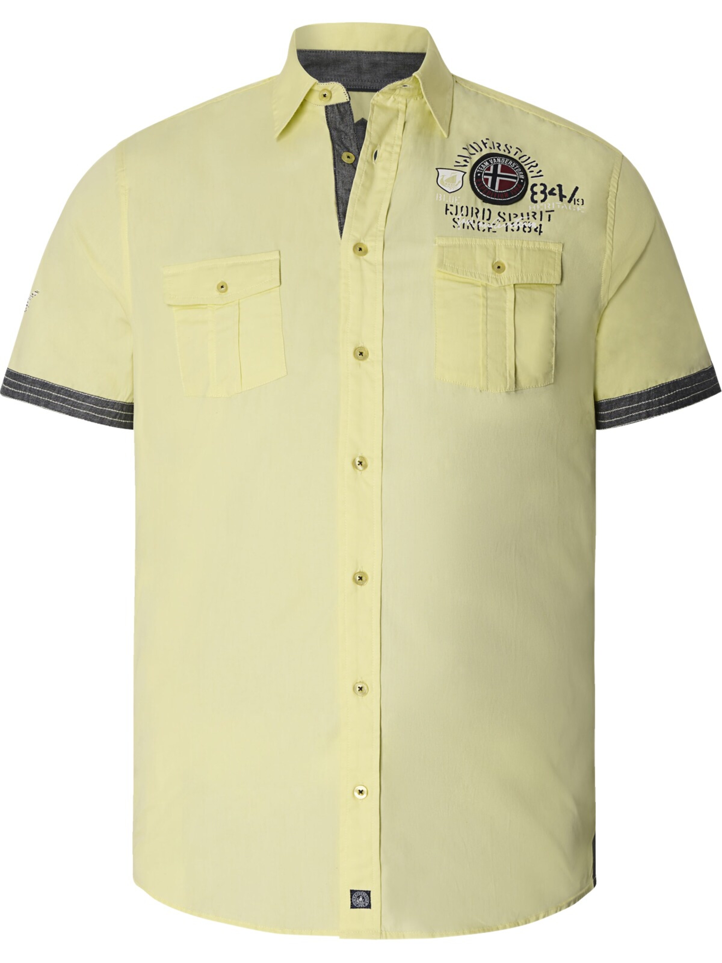 Jan Vanderstorm Regular fit Button Up Shirt 'Snofred' in Yellow: front