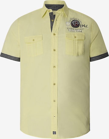 Jan Vanderstorm Regular fit Button Up Shirt 'Snofred' in Yellow: front