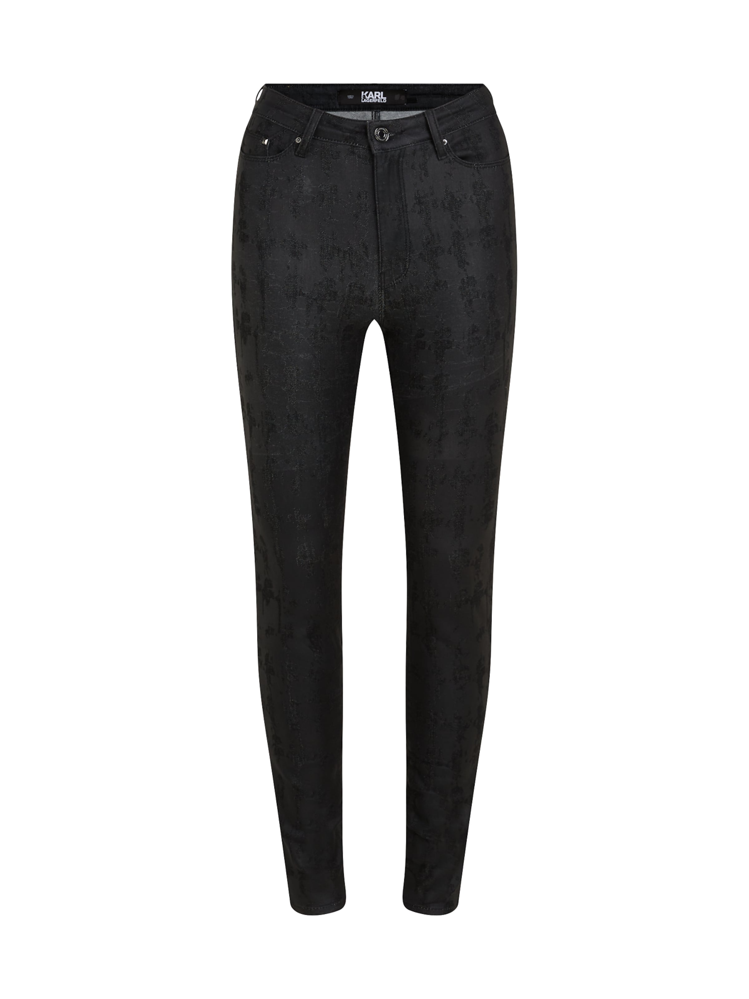 Skinny Jeans di Karl Lagerfeld in nero: frontale