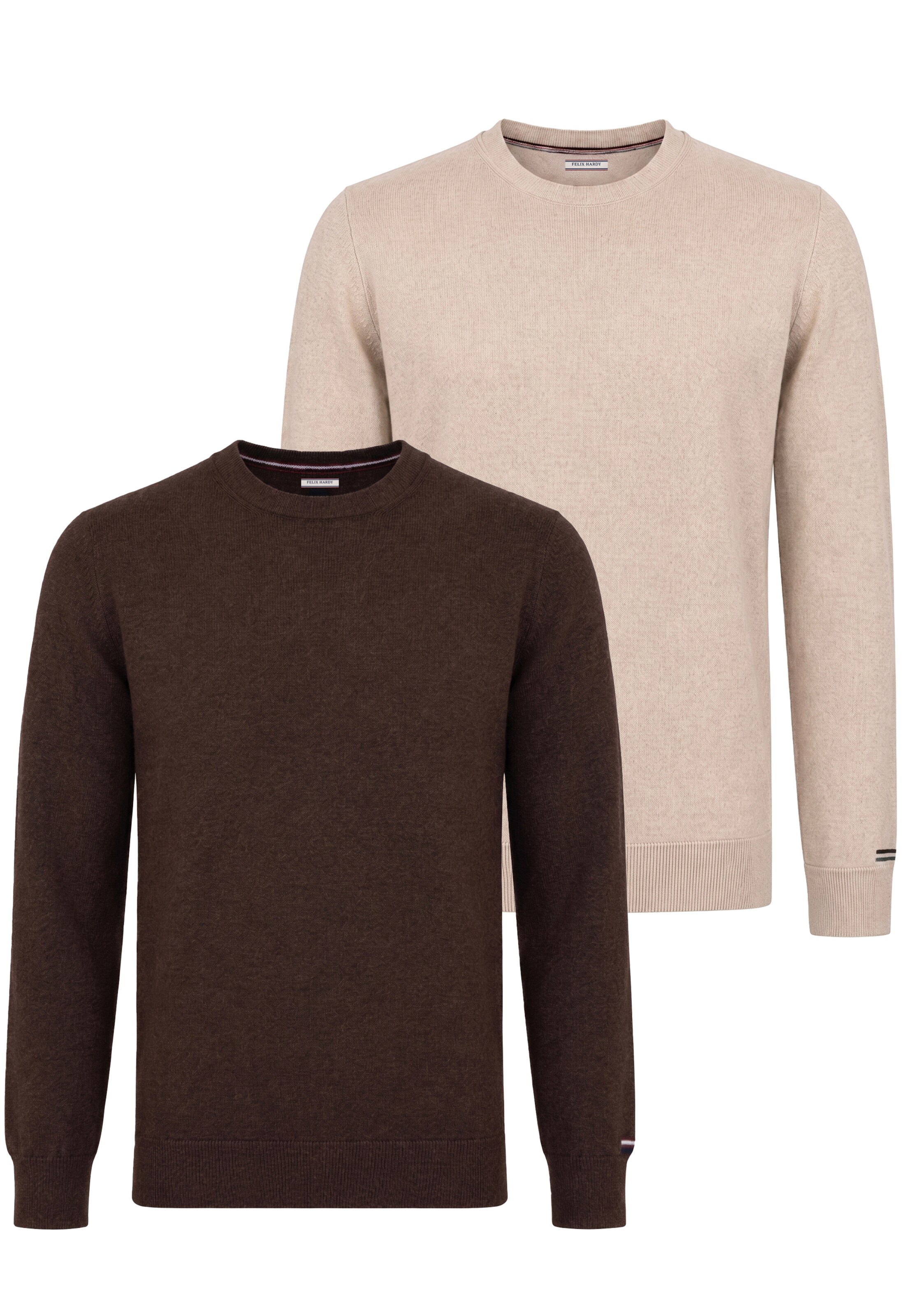 Felix Hardy Pullover em XXL em bege / castanho escuro, Vista do artigo