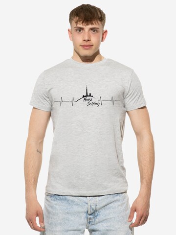 T-Shirt 'Harzschlag' Cotton Prime en gris : devant
