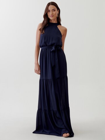 Tussah Evening dress 'CHLOE' in Blue: front