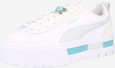 PUMA Låg sneaker 'Mayze Crystal' i beige / ljusgrå / mint / vit, Produktvy