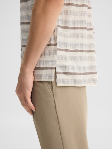 STRELLSON Comfort fit Button Up Shirt in Beige