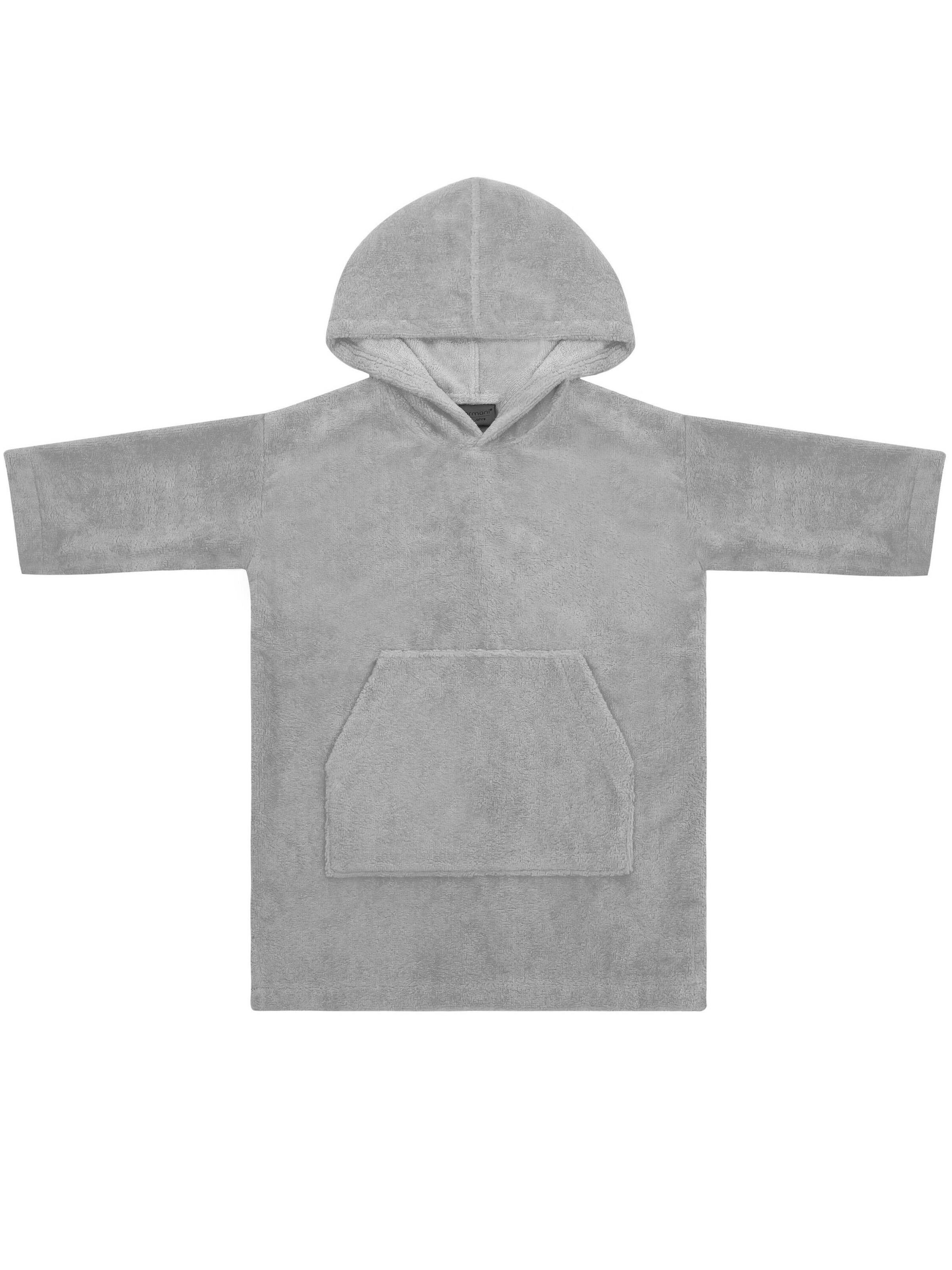 normani Bademantel  'Pichilemu' in Grau: Vorderseite