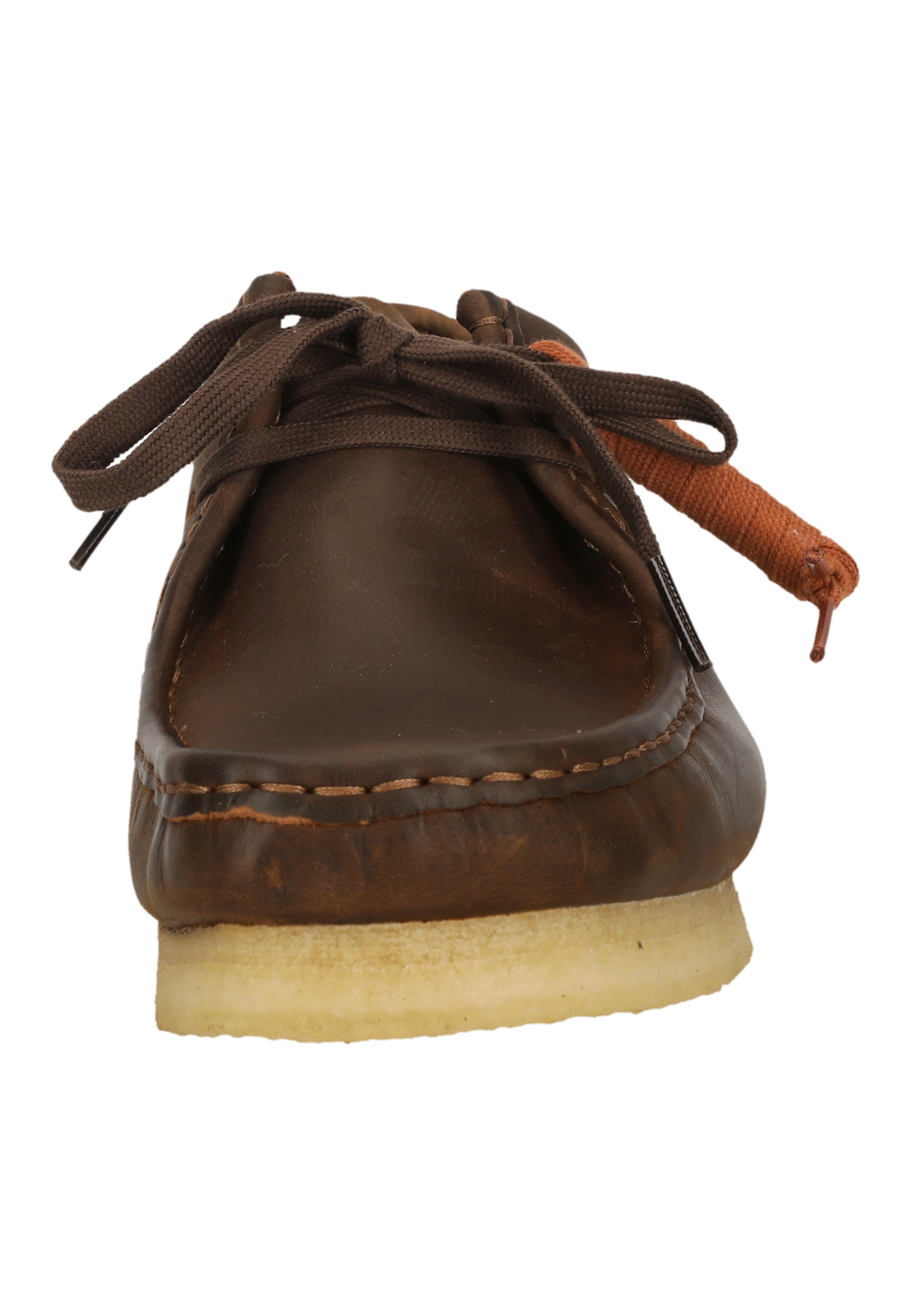 CLARKS Schnürschuhe 'Wallabee Beeswax' in Braun