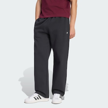 ADIDAS ORIGINALS - Loosefit Calças de desporto 'Trefoil Essentials' em preto: frente