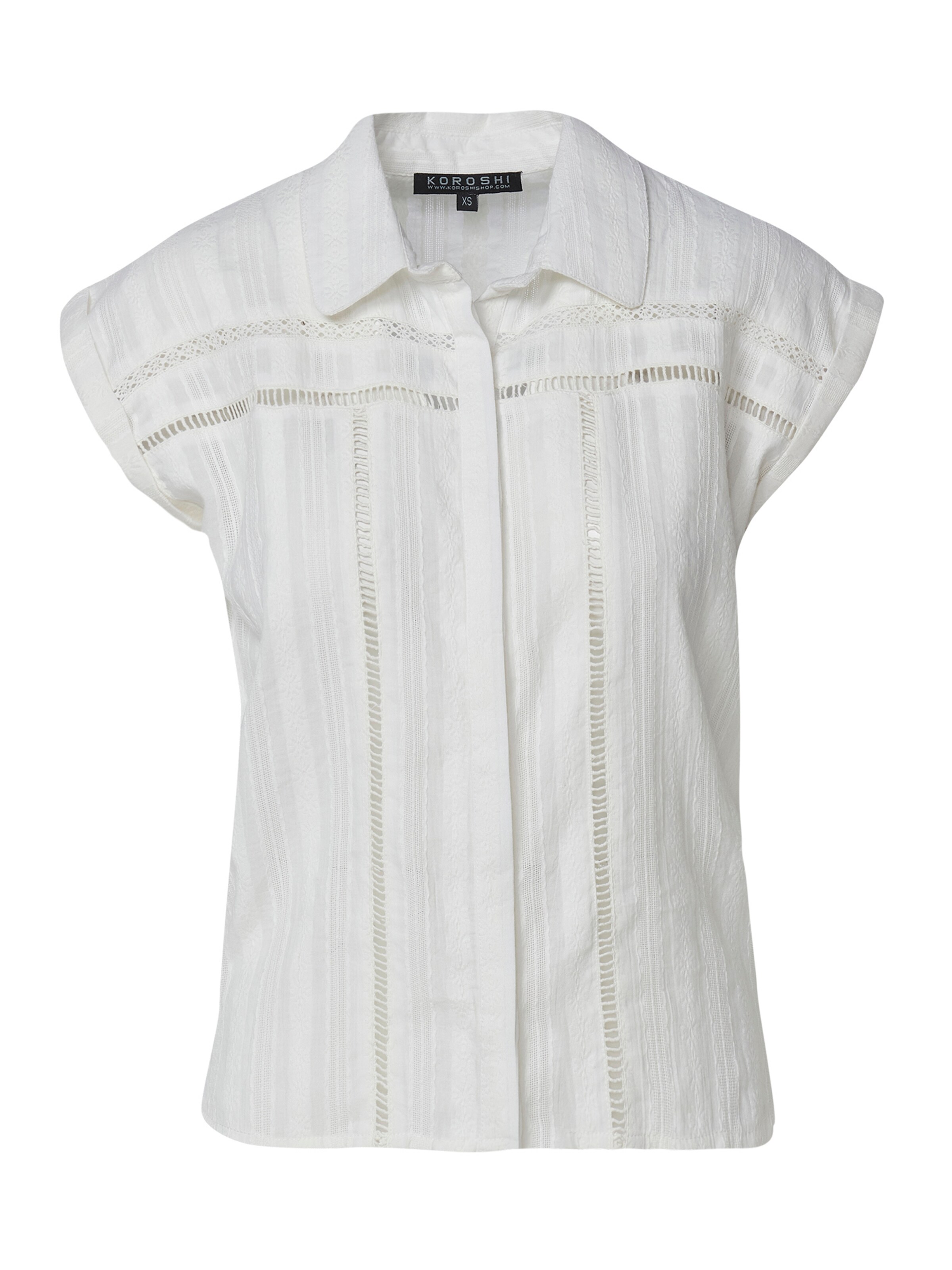 KOROSHI - Blusa em branco: frente