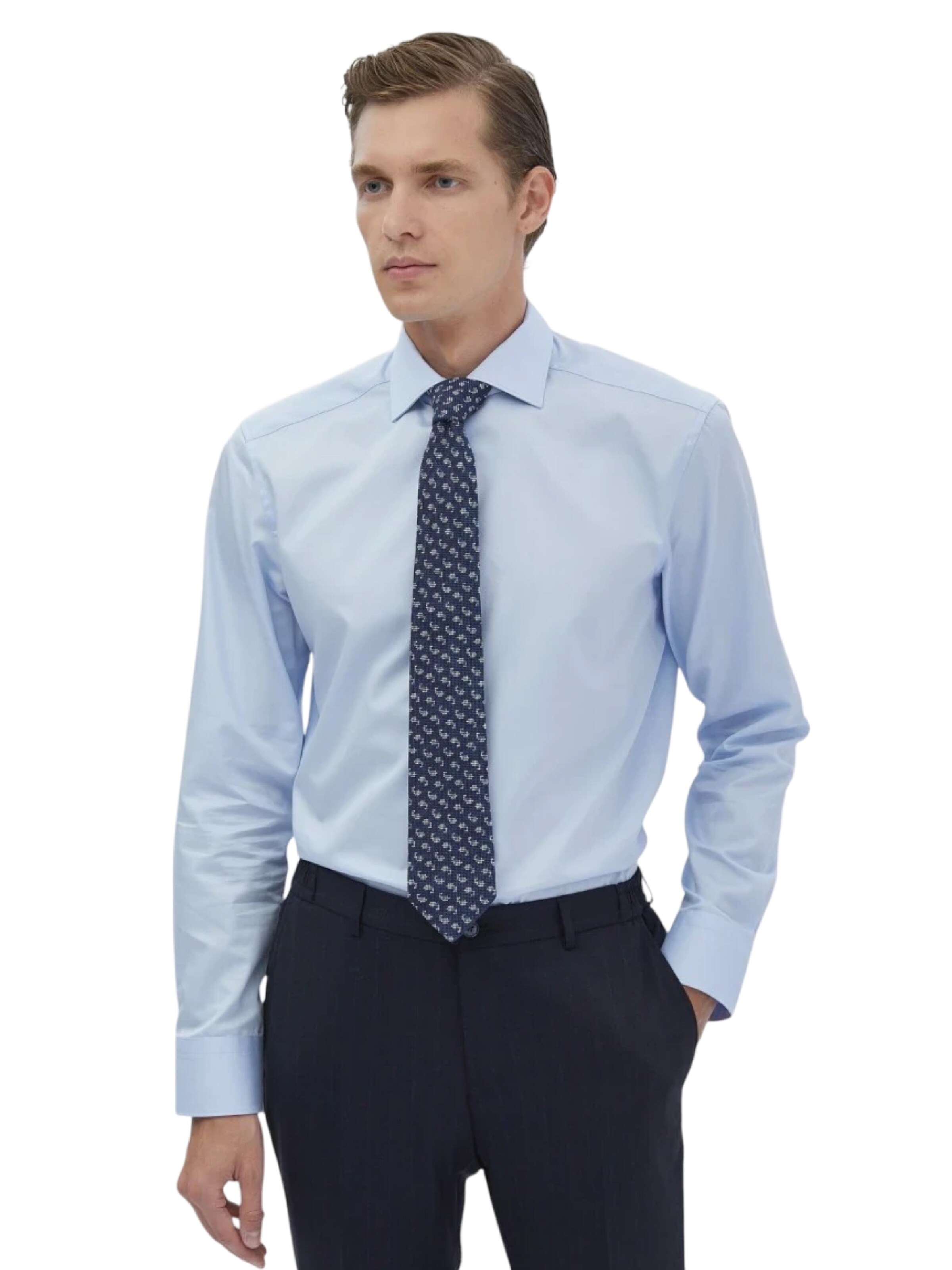 Ramsey Regular fit Button Up Shirt in Blue: front
