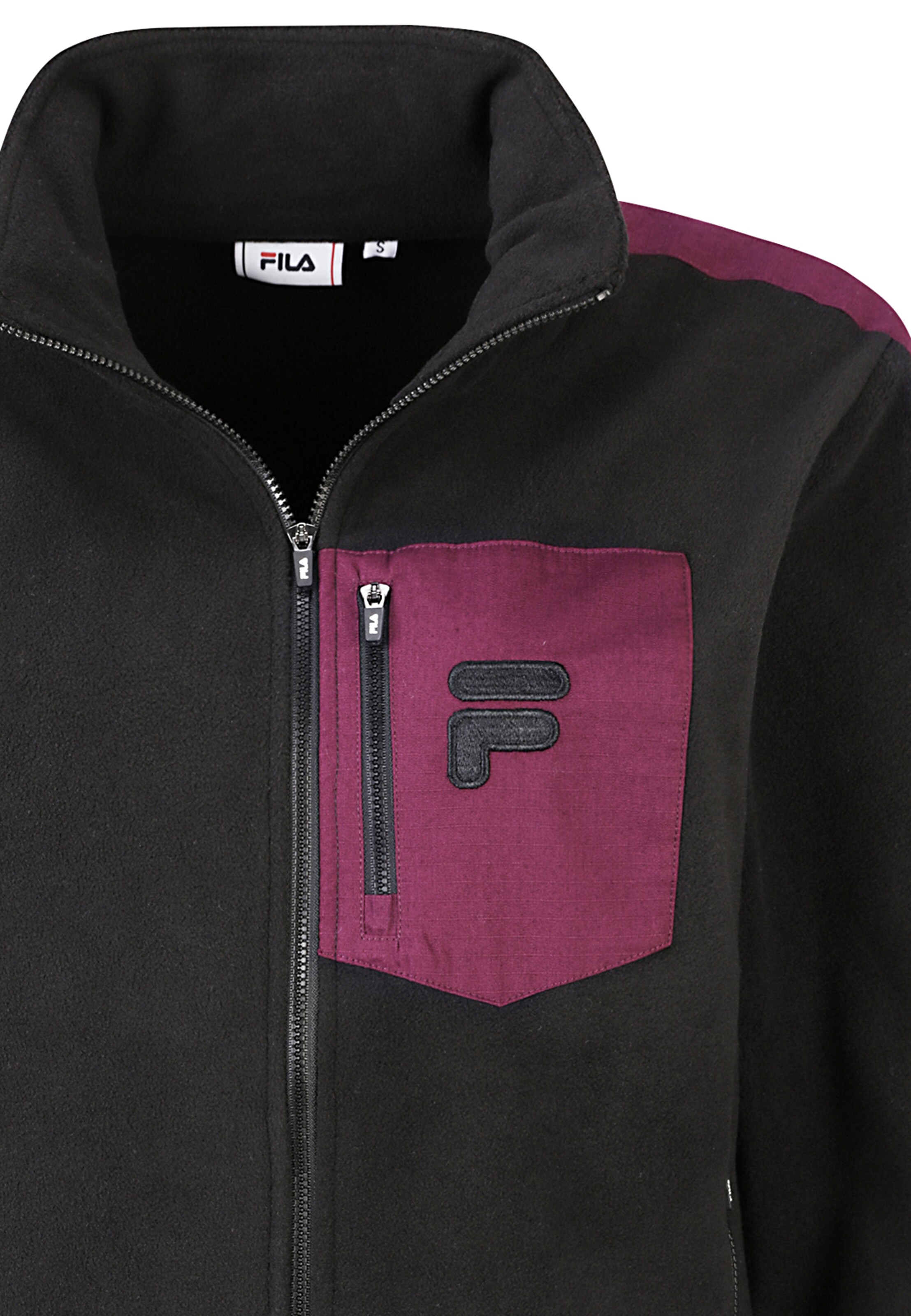 FILA Fleecejacke 'Rina' in Schwarz
