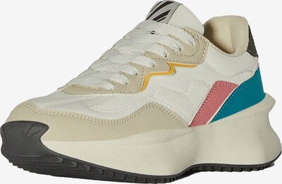 Sneaker bassa Bershka di colore beige chiaro / blu pastello / rosa / bianco, Visualizzazione prodotti