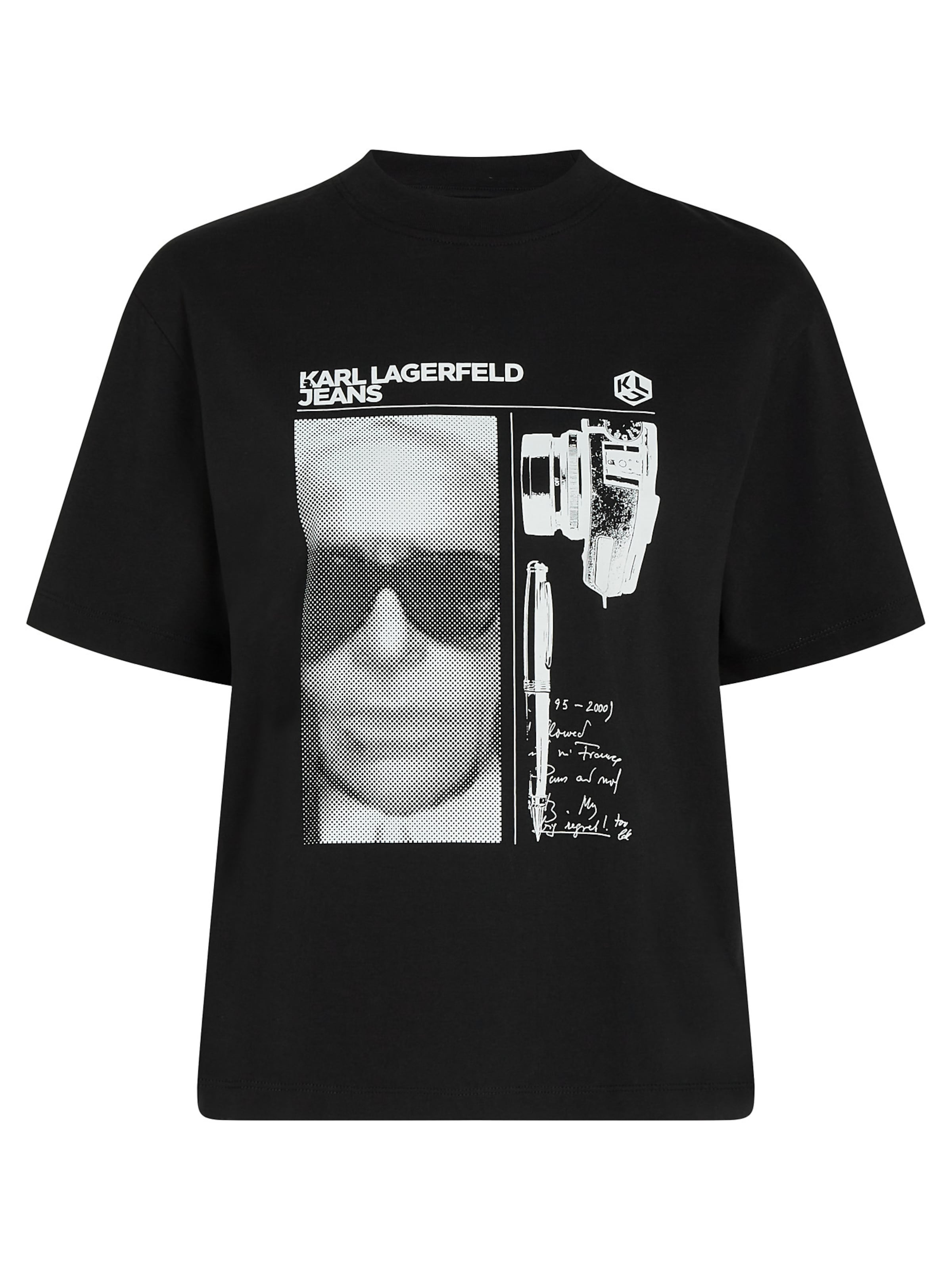 KARL LAGERFELD JEANS Póló - fekete: elől