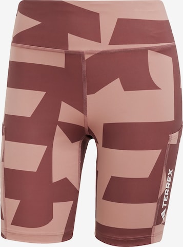ADIDAS TERREX - Pantalón de montaña 'Multi 8-Inch Tight Shorts' en rosa: frente