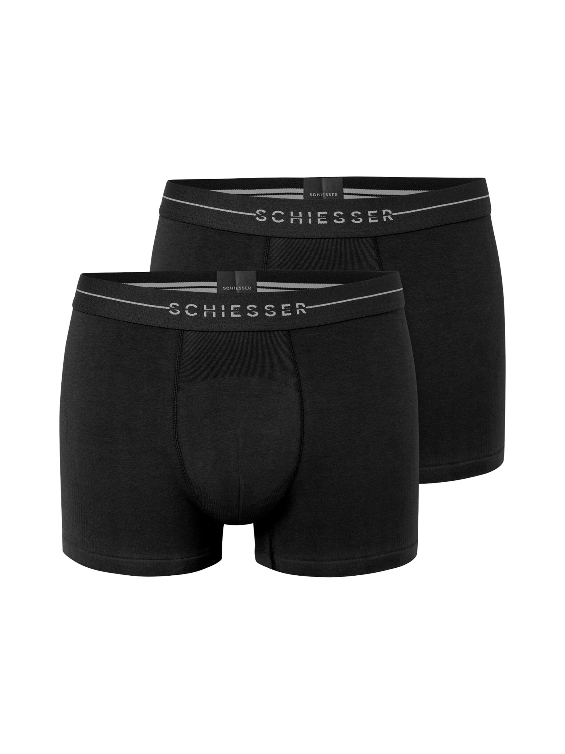 SCHIESSER Boxer shorts ' Cotton Flex ' in Black: front