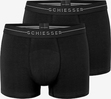 SCHIESSER Boxer shorts ' Cotton Flex ' in Black: front