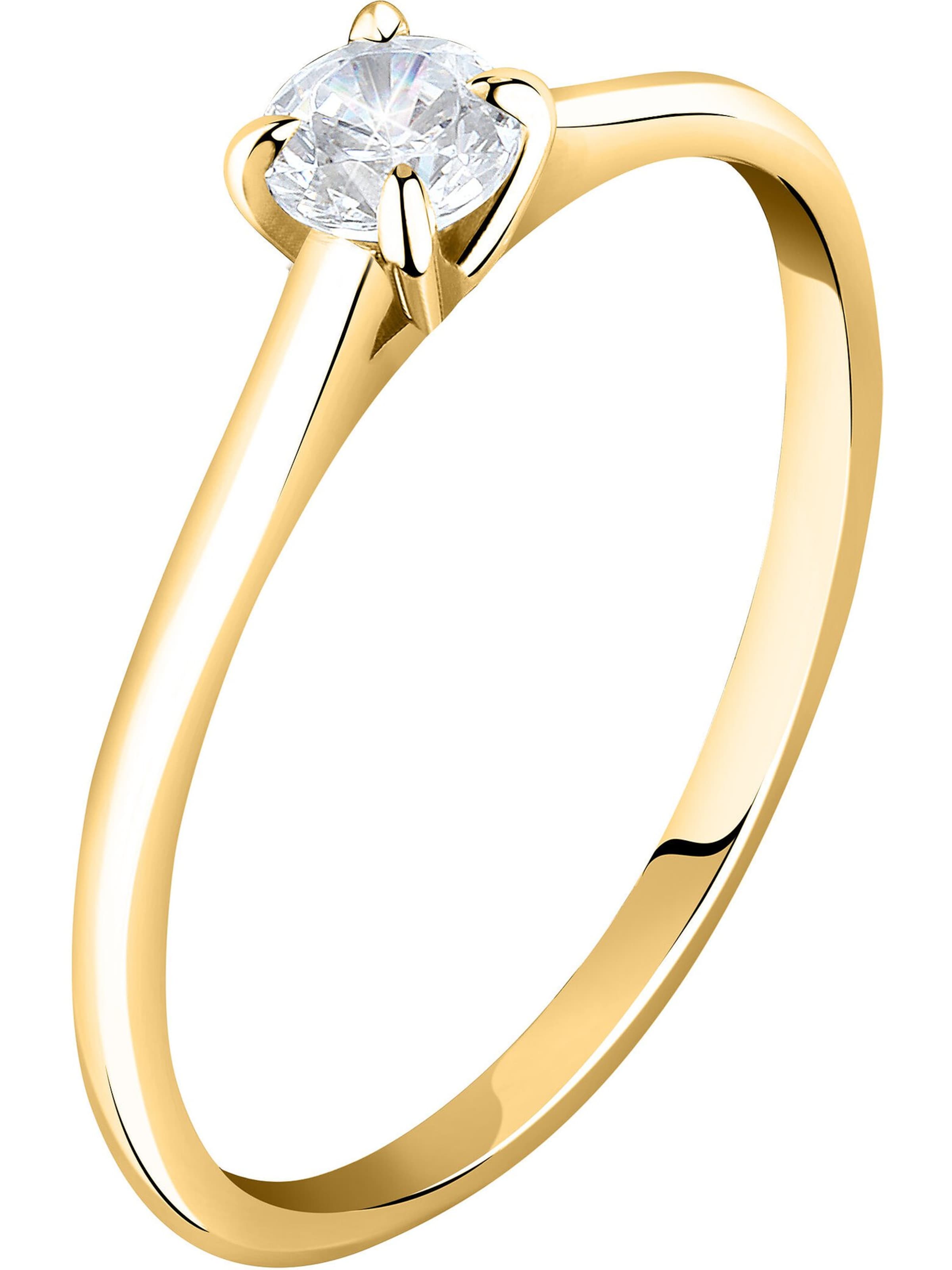 Live Diamond Ring in Yellow: front