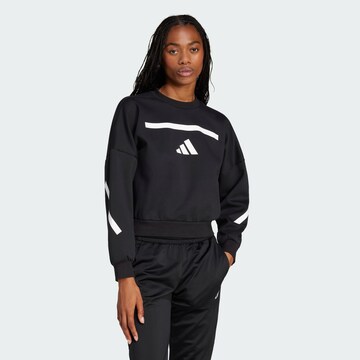 Felpa sportiva 'Z.N.E.' di ADIDAS SPORTSWEAR in nero: frontale