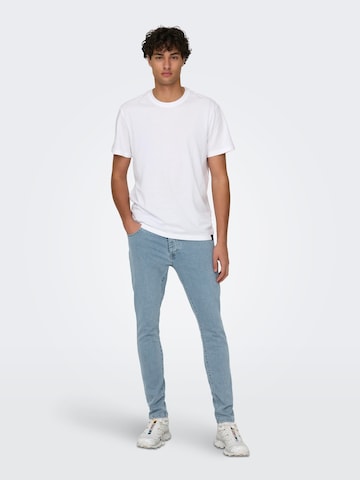 Only & Sons Skinny Fit Дънки 'WARP' в синьо