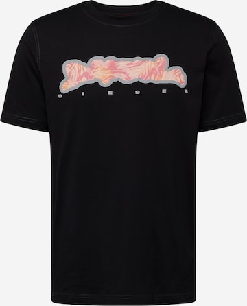 DIESEL T-shirt 'JUST-N16' i svart: framsida