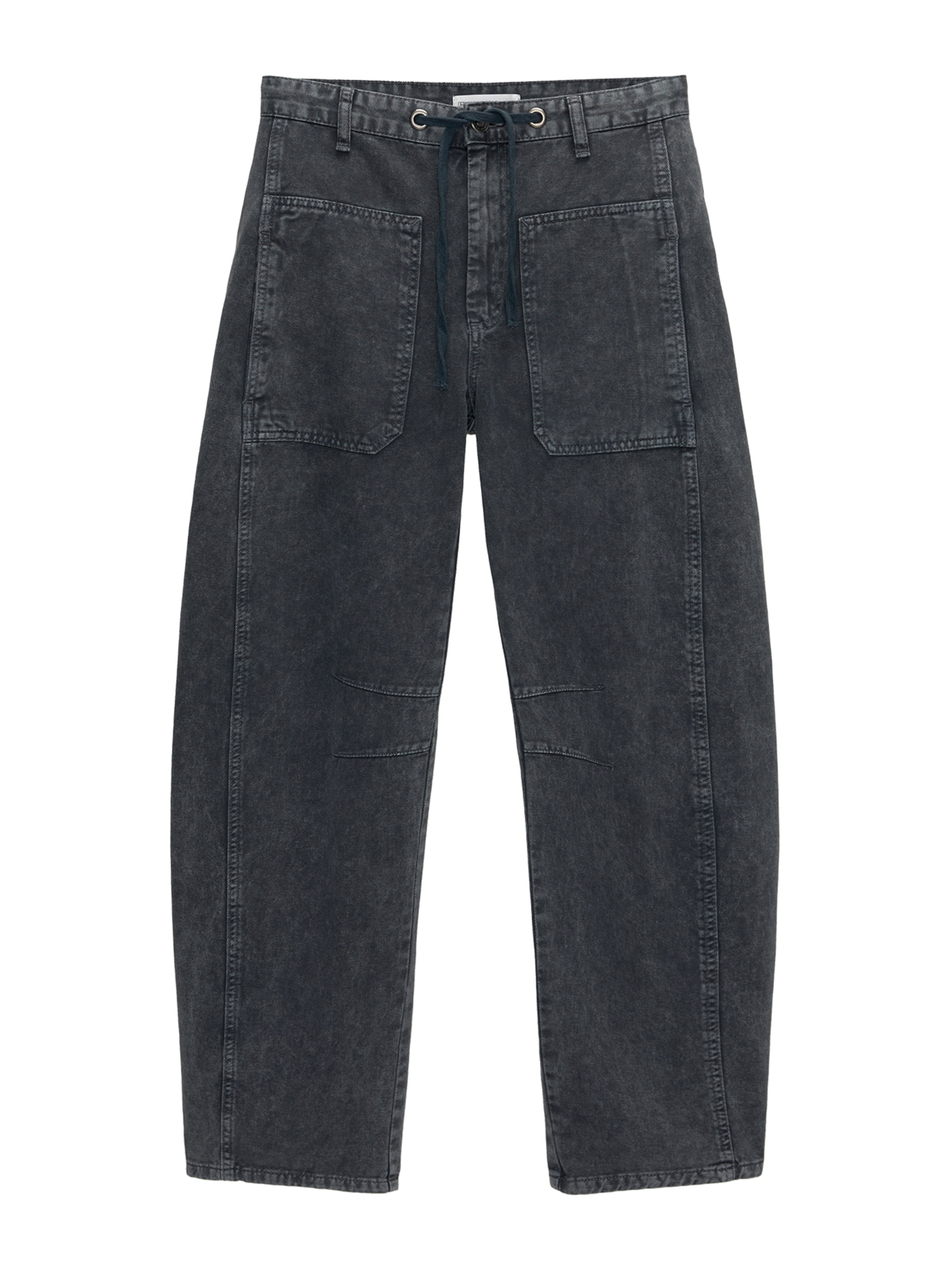 Pull&Bear Ohlapna forma Kavbojke | siva barva: sprednja stran