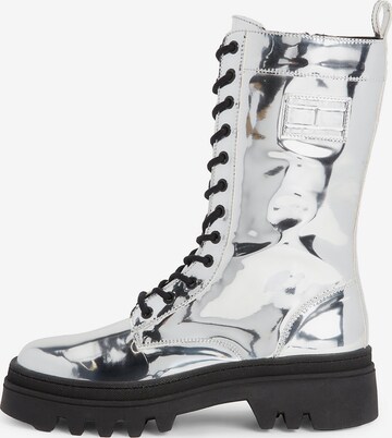 Tommy Jeans Boots in Silver: front