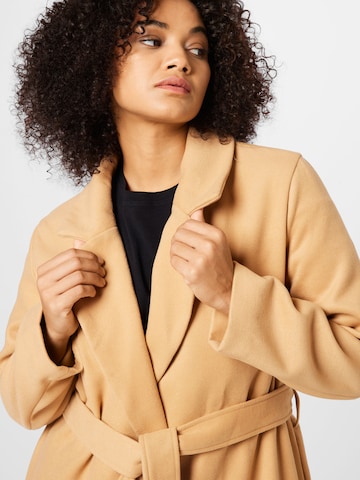 ABOUT YOU Curvy Between-Seasons Coat 'Vanessa' in Beige