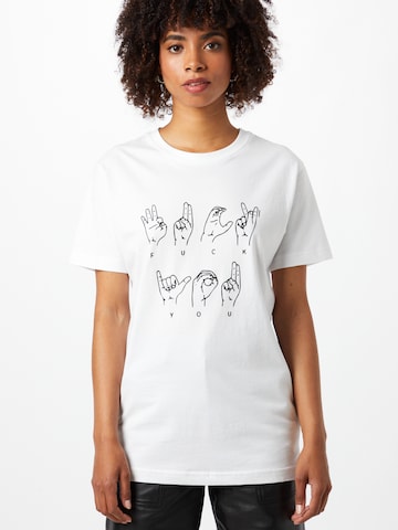 T-shirt Mister Tee en blanc : devant