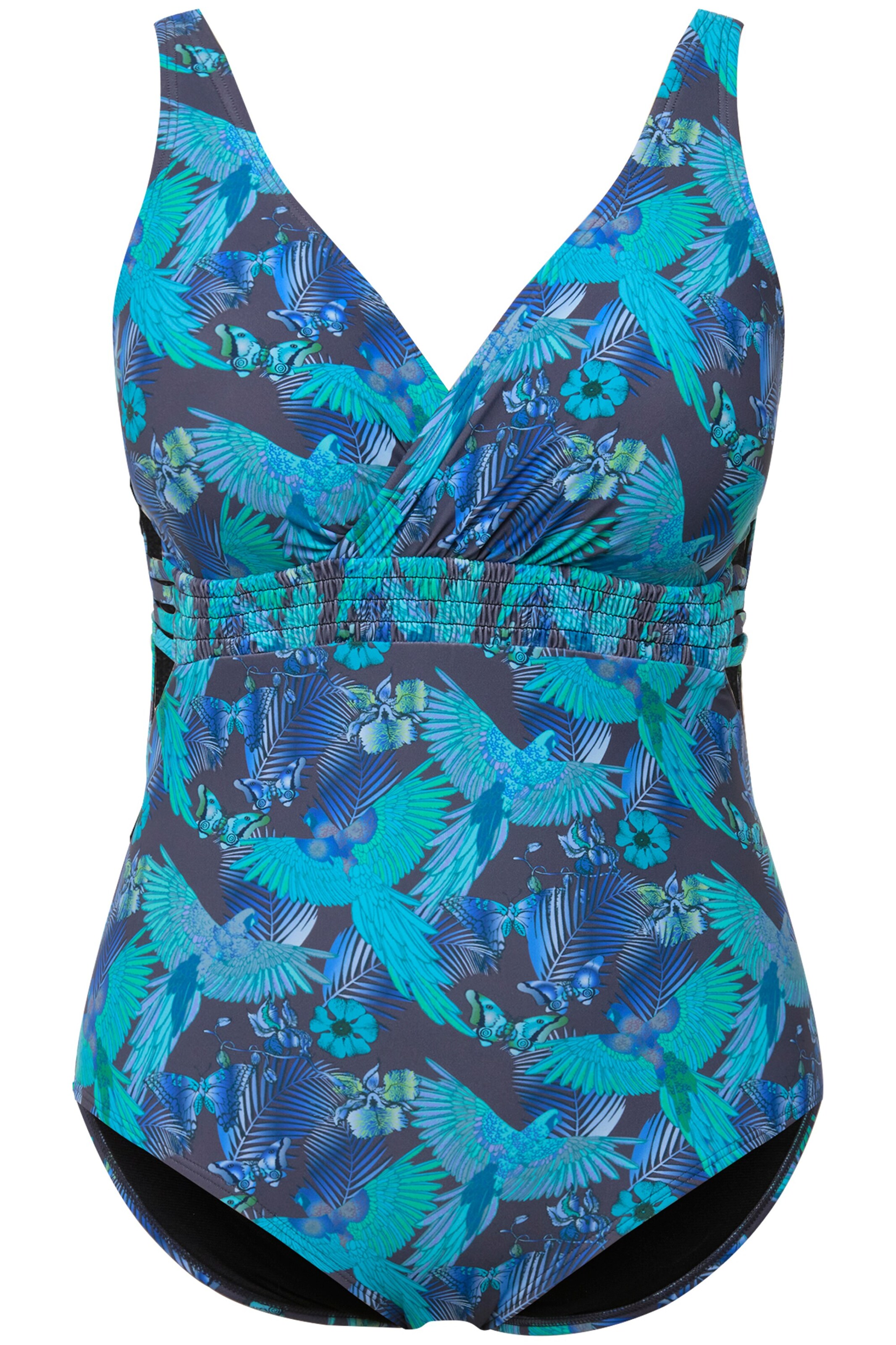 Bustier Maillot de bain Ulla Popken en bleu : devant