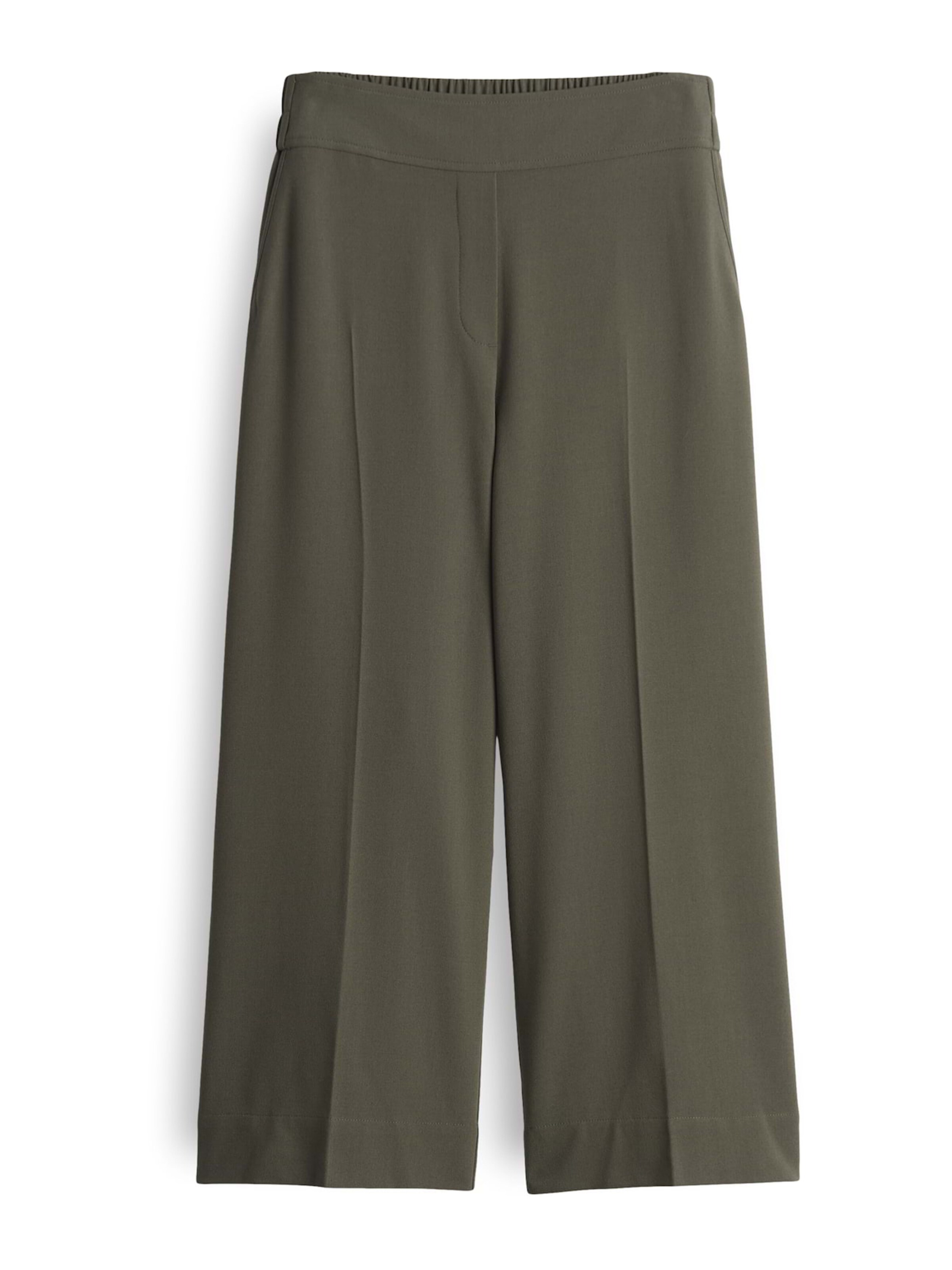 OPUS Wide leg Pleated Pants 'Misha' in Green: front