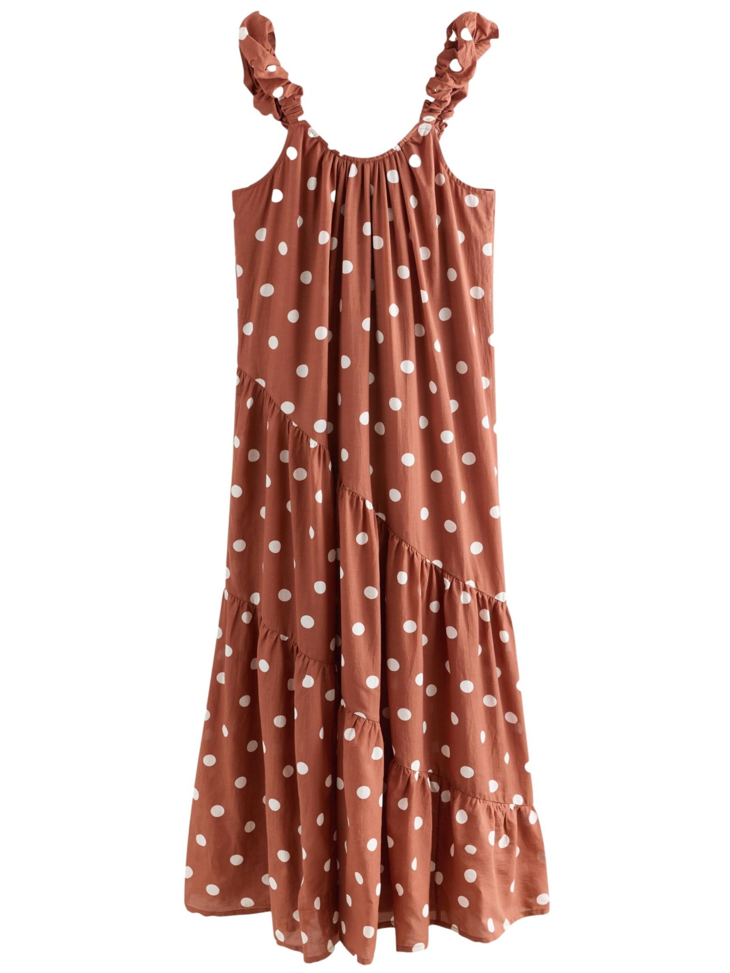 LAURA ASHLEY Jurk in Bruin: voorkant