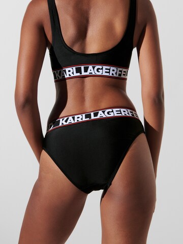 Slip costum de baie de la Karl Lagerfeld pe negru