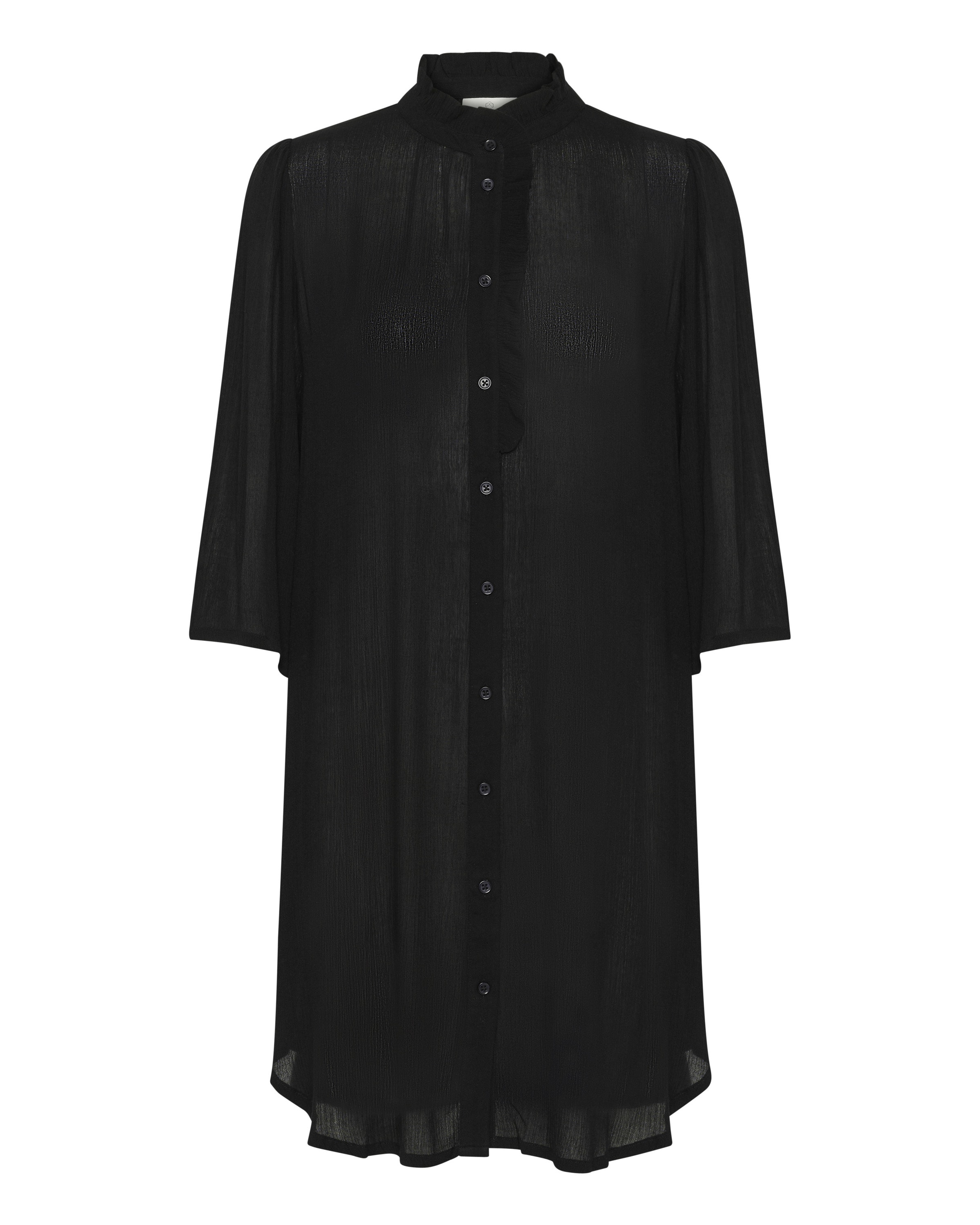 Kaffe Blusenkleid 'Amber' in Schwarz: Vorderseite