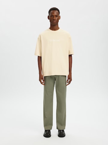 SELECTED - Camiseta 'SLHWILL' en beige