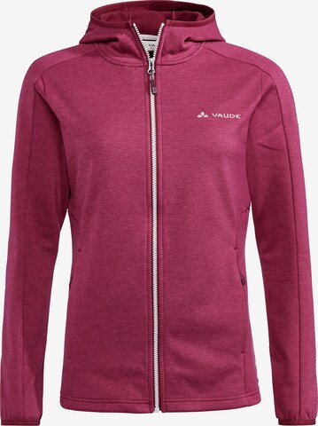VAUDE Athletic Fleece Jacket in Pink: front