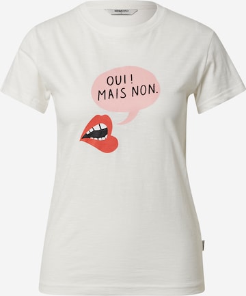 T-shirt 'Oui' Wemoto en blanc : devant