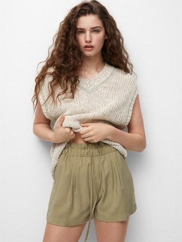 Loosefit Pantalon Pull&Bear en vert : devant