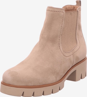 GABOR Chelsea Boots in Beige: front