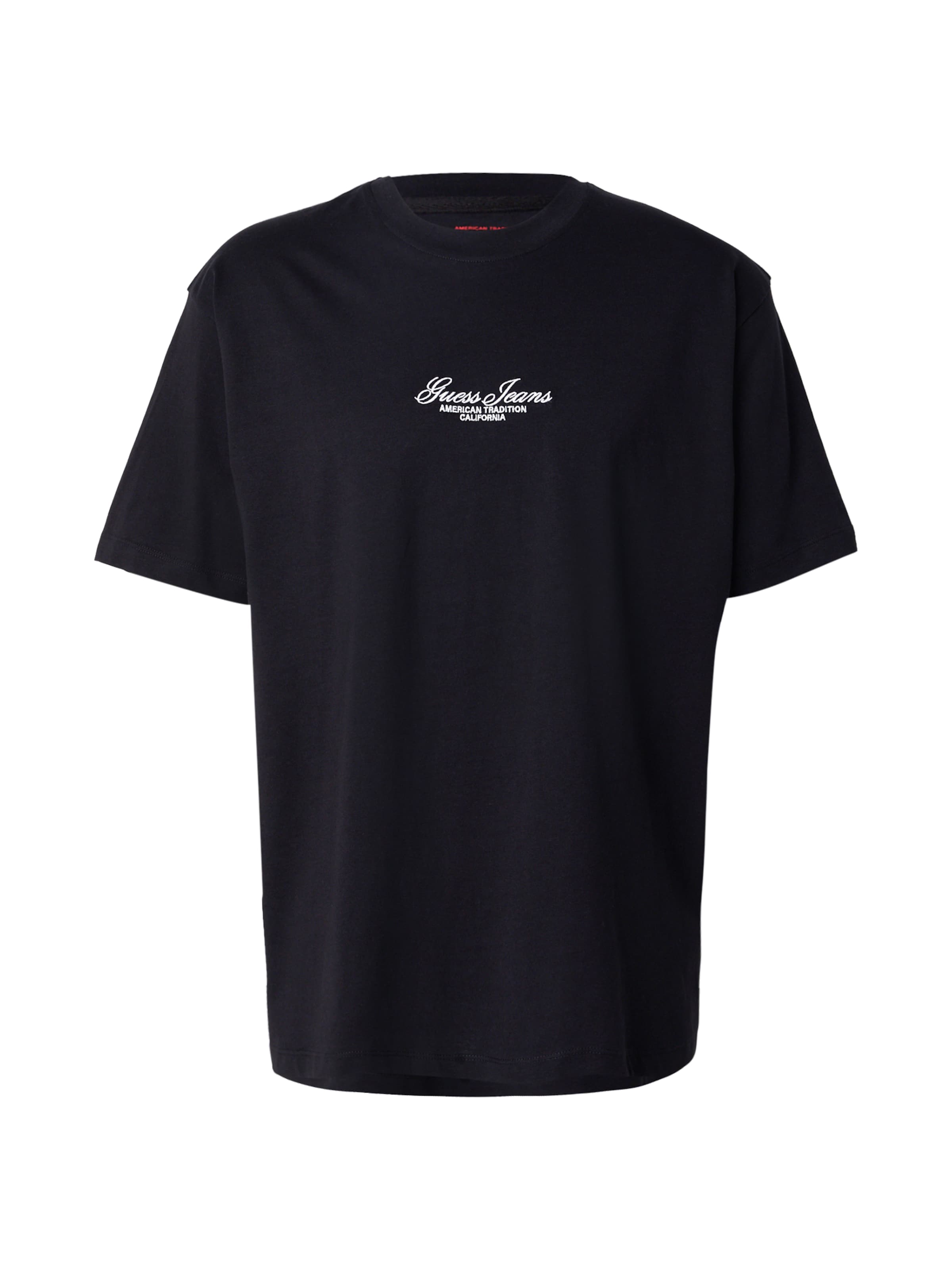 GUESS JEANS T-shirt i svart: framsida